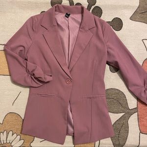 Quarter Sleeve Purple Blazer